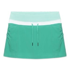 Lululemon Pace Setter Skirt / Scort- Bali Breeze / Striped Waistband - Size 10